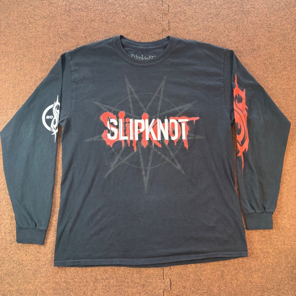 Slipknot 2021 Tour Long Sleeve Graphic T-Shirt Mens Large Black Metal Band Tee